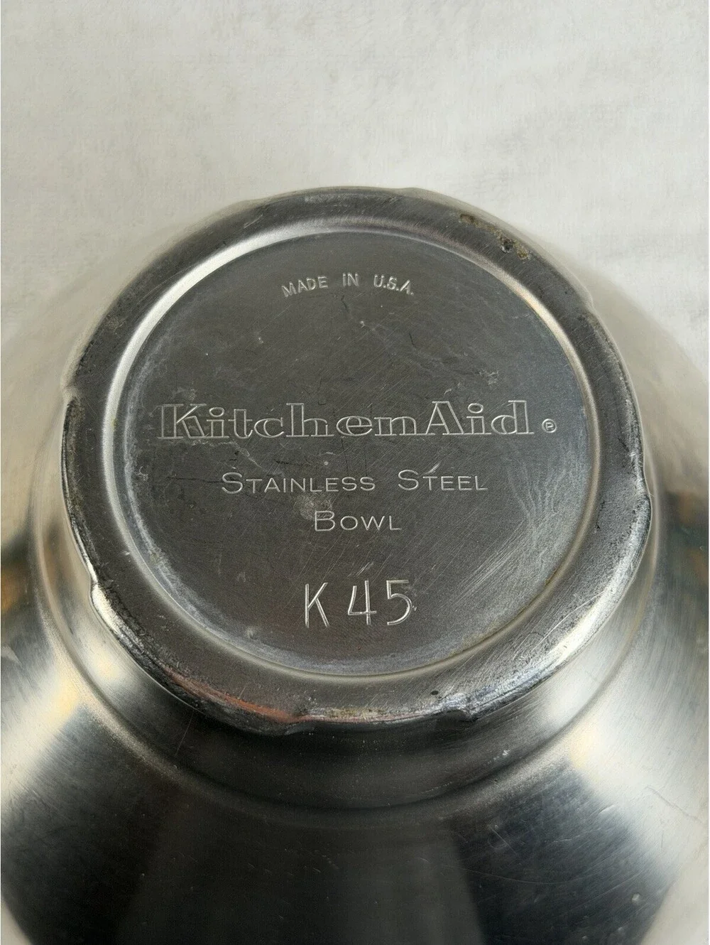 KitchenAid Replacement 4.5 QT Bowl K45 Stainless Steel - made in USA